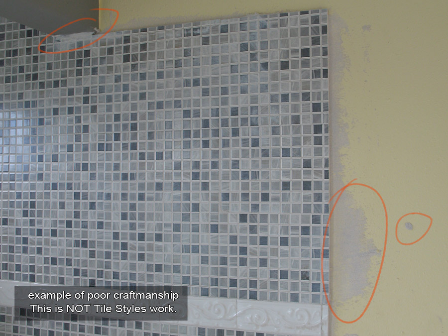 inability to work within the tile area