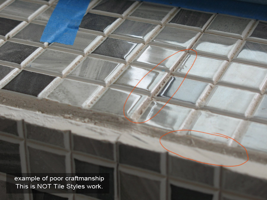 lack of planning, no bullnose trim